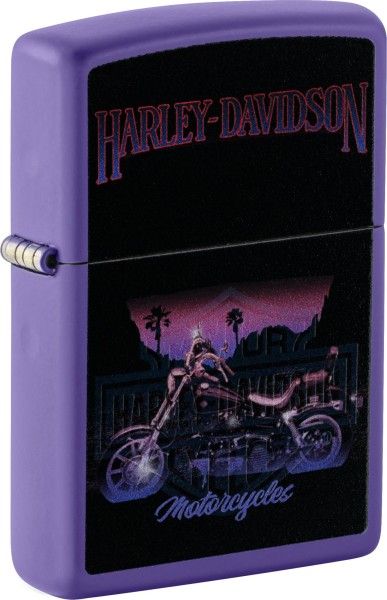 Zippo Feuerzeug Harley Black Light - Leuchtet unter Schwarzlicht